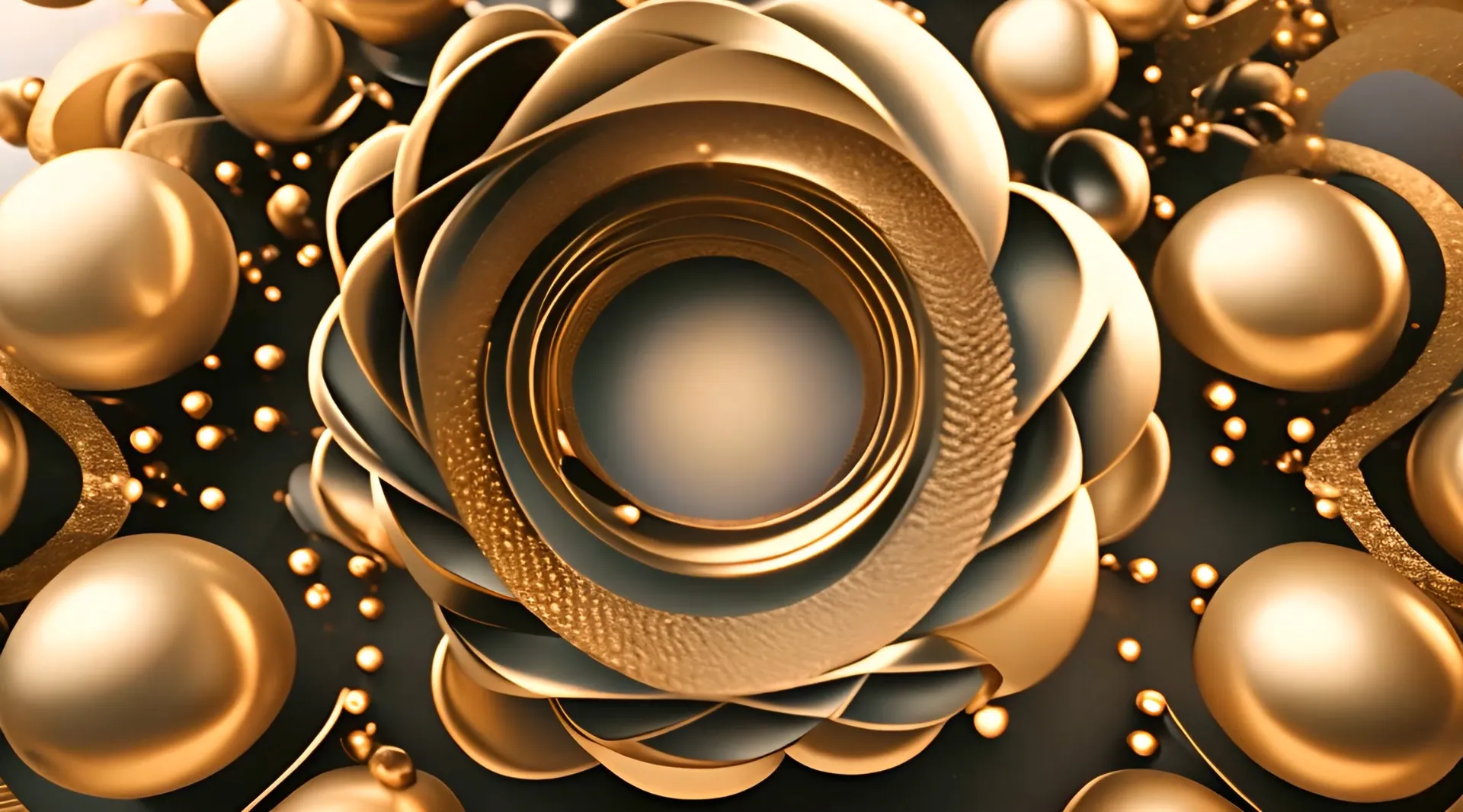 Sophisticated Gold and Black Video Backdrop